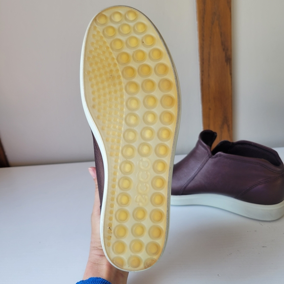Ecco Womens Leather Slip On Sneakers Size 8 - Picture 12 of 12